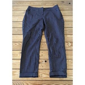 Loft Julie Check Dress Pants Size 10 Women’s Black